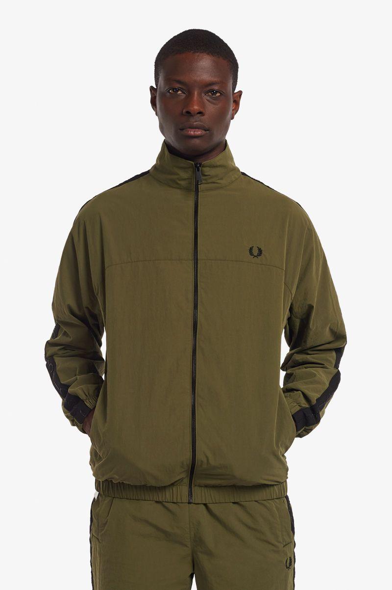 Geaca Barbati Fred Perry Tonal Taped Shell Verzi | RO 1265NWYB